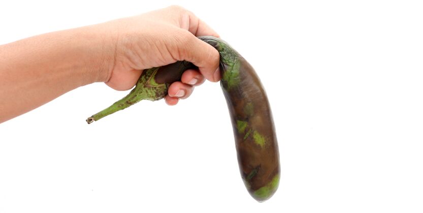 ירק רפוי מסמל מזון מזיק לעוצמה